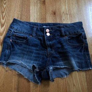 Dark wash blue jean shorts